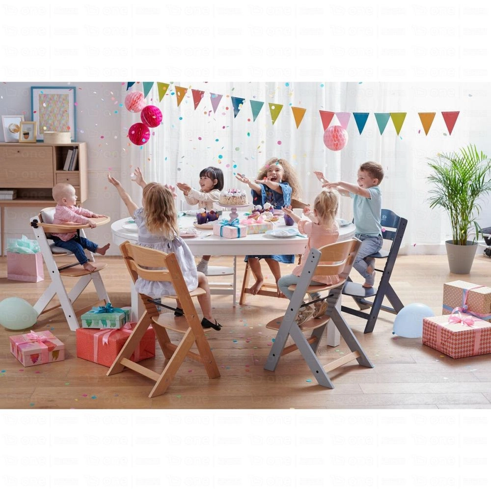 Chaise haute ENOCK - Kinderkraft - bois/blanc