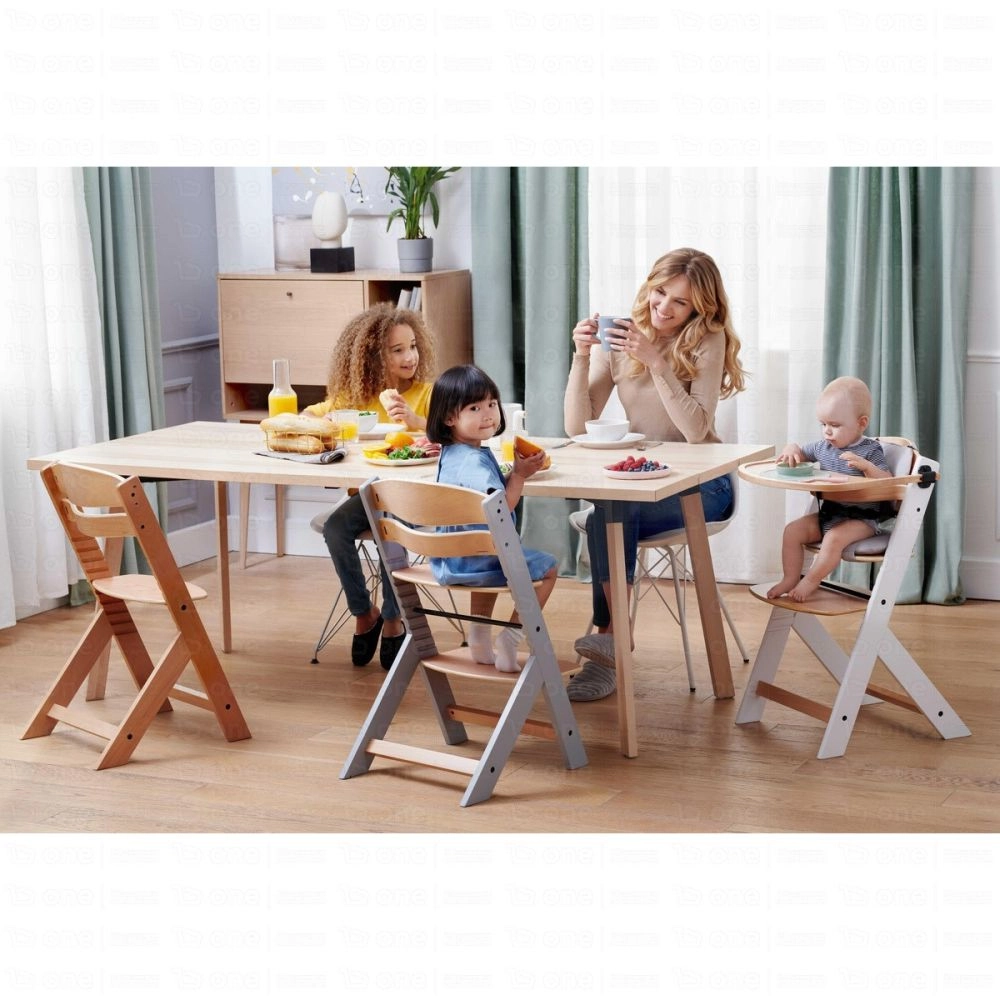 Chaise haute ENOCK - Kinderkraft - bois/blanc