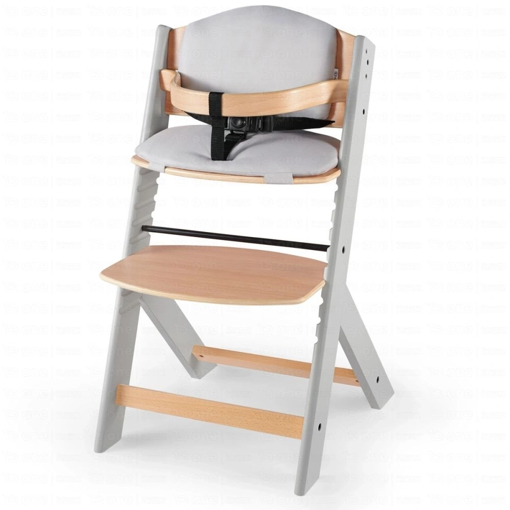 Chaise haute avec coussin ENOCK - Kinderkraft - bois/gris