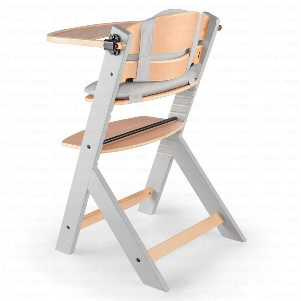 Chaise haute avec coussin ENOCK - Kinderkraft - bois/gris
