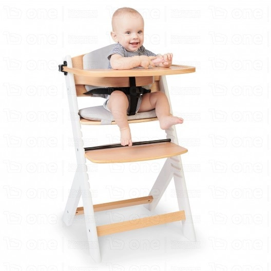 Chaise haute avec coussin ENOCK - Kinderkraft - bois/gris