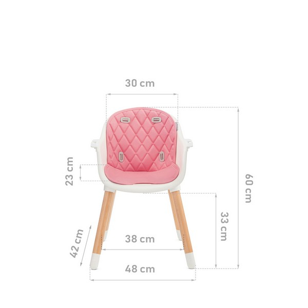 Chaise Haute Kinderkraft Sienna - Pink
