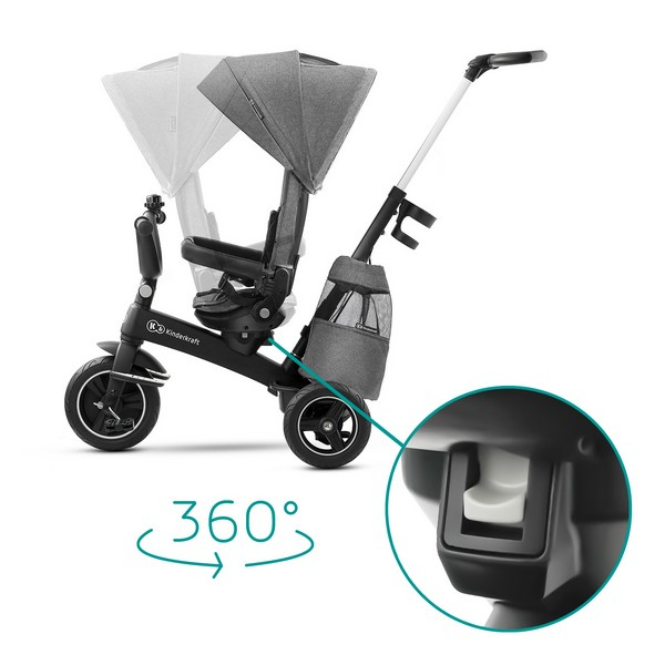 Tricycle Kinderkraft Easytwist - Platinum Grey