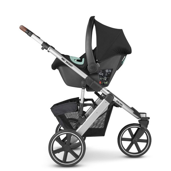 Poussette ABC Design Salsa 3 - Storm + Coque Auto Tulip - Black
