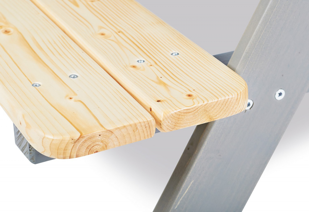 Ensemble Table-Bancs Pinolino Nicki - Gris