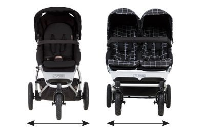 Poussette Double Mountain Buggy Duet V3.2 - Black + 2 Cocoon V2