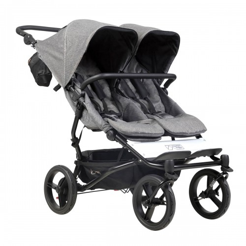 Poussette Double Mountain Buggy Duet V3.2 Luxury Edition - Herrigbone + 2 Cocoon V2