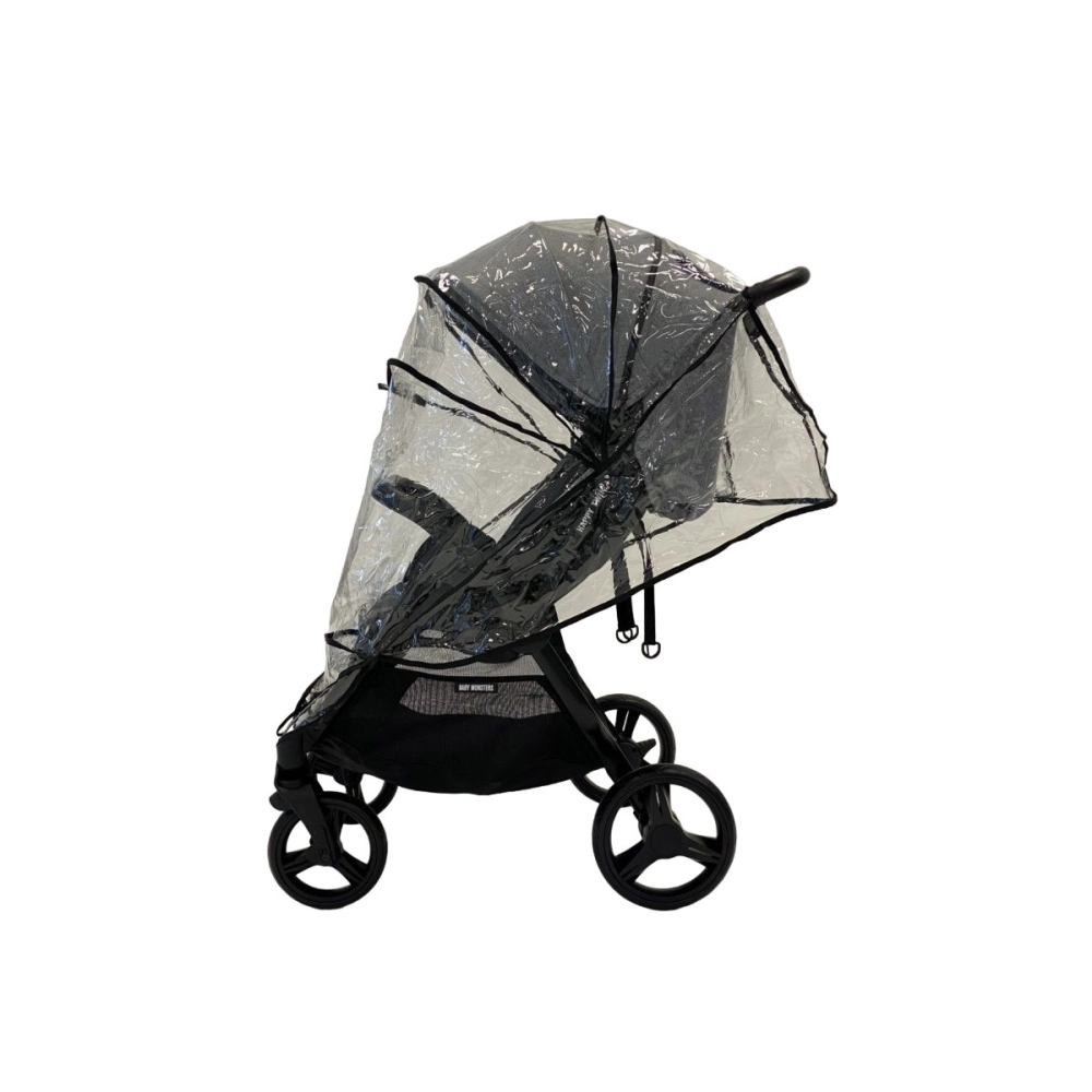 Poussette Double Baby Monsters Easy Twin 4 - Châssis Noir/ Canopys Noir