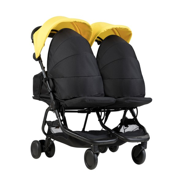 Poussette Double Mountain Buggy Nano Duo - Black + 2 Cocoon V2