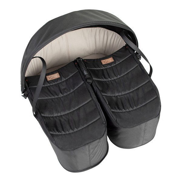 Poussette Double Mountain Buggy Duet V3.2 Luxury Edition - Herringbone + Cocoon Jumeaux