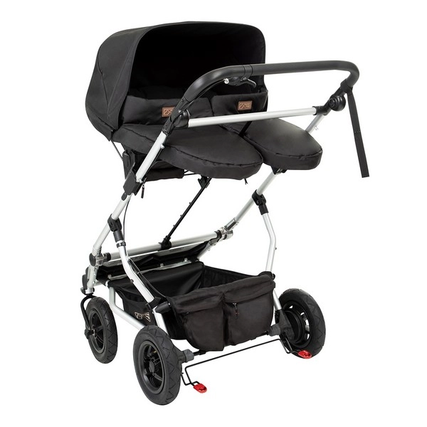 Poussette Double Mountain Buggy Duet V3.2 - Silver + Nacelle Jumeaux