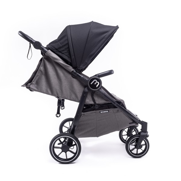 Poussette Double Baby Monsters Easy Twin 4 - Châssis Black + 2 Nacelles - Canopys Noir