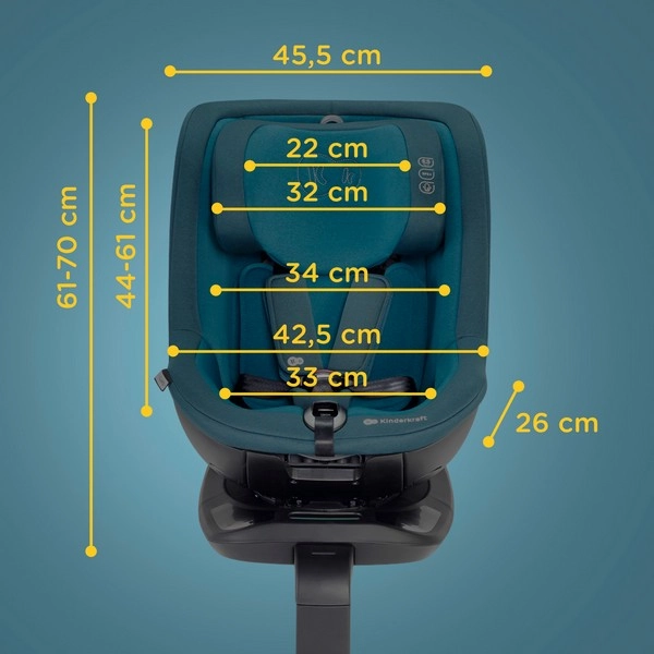 Siège Auto 0-18kg Kinderkraft i-Guard - Graphite Black