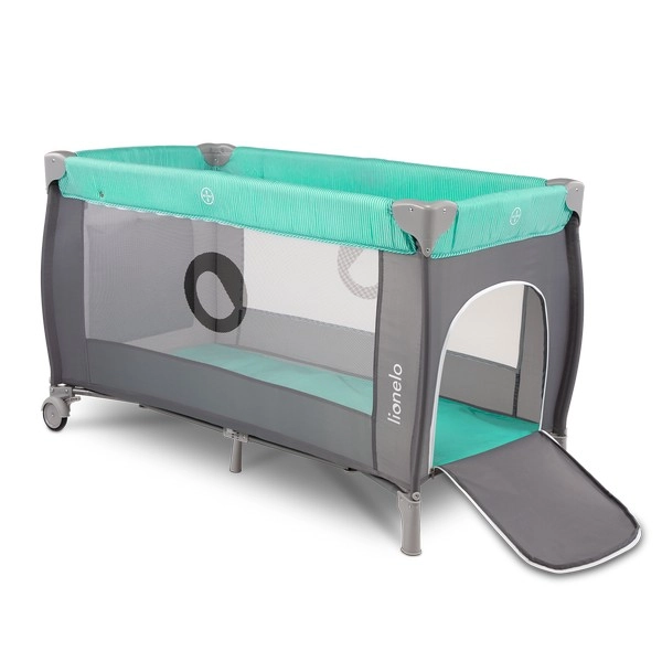 Lit Parapluie Lionelo Sven Plus - Turquoise Grey