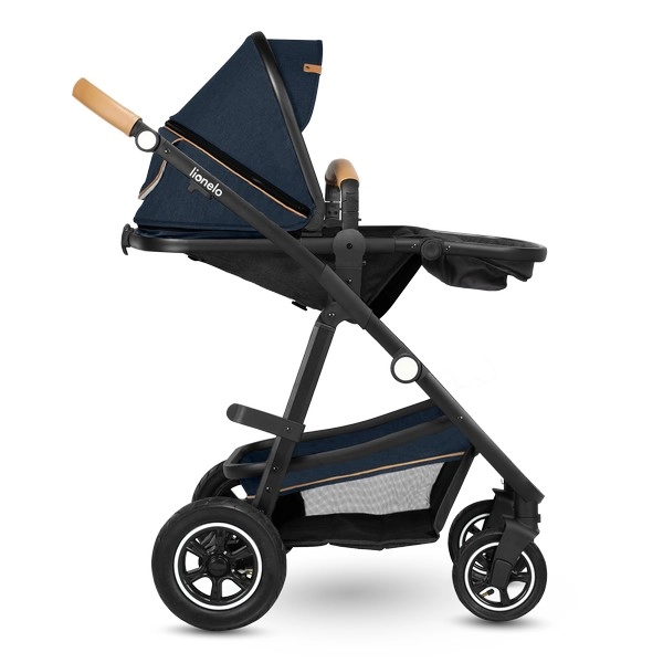 Poussette Lionelo Amber + Nacelle + Coque Auto Astrid - Blue Navy