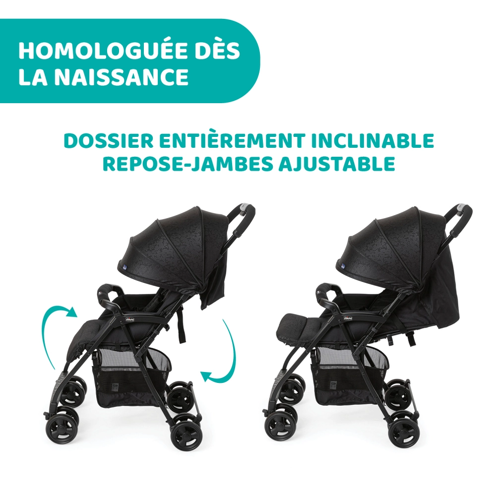 Poussette Chicco Ohlala 3 - Jet Black