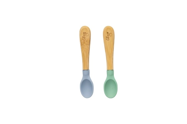 Lot 2 Cuillères Citron Bambou - Green/Dusty Blue