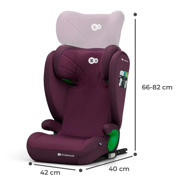 Siège auto JUNIOR FIX 2 I-Size - Kinderkraft - bourgogne