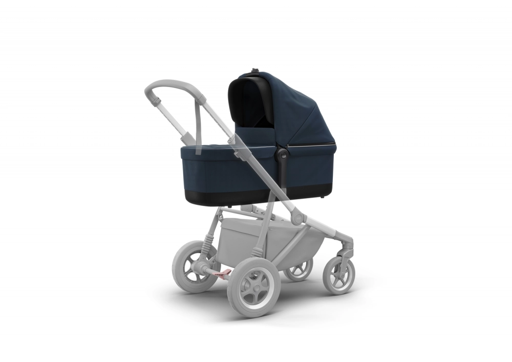 Poussette Thule Sleek - Châssis Silver + Nacelle - Navy Blue