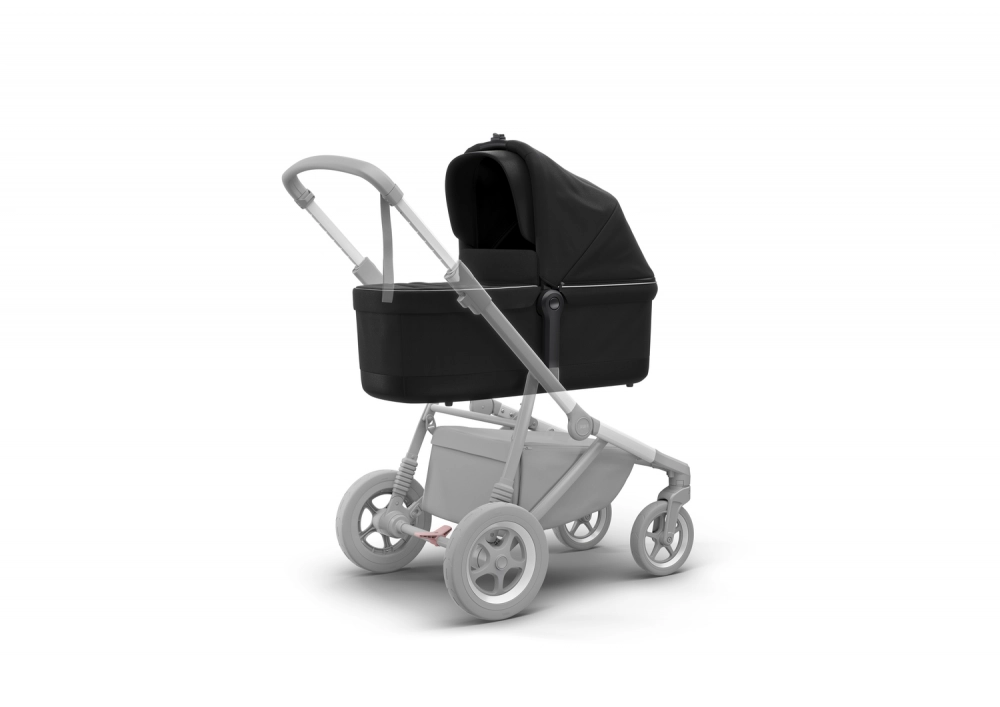 Poussette Thule Sleek - Châssis Silver + Nacelle - Midnight Black