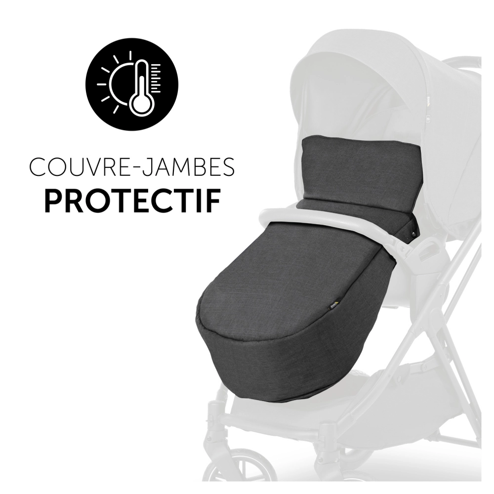 Poussette Hauck Vision X + Nacelle - Melange Black