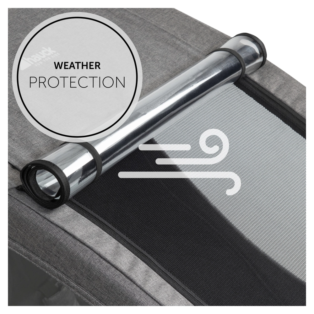 Remorque Vélo Hauck Dryk Duo - Melange Grey