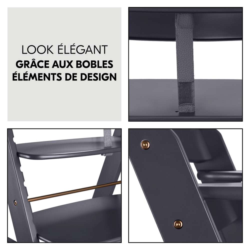 Chaise Haute Hauck Alpha+ - Dark Grey