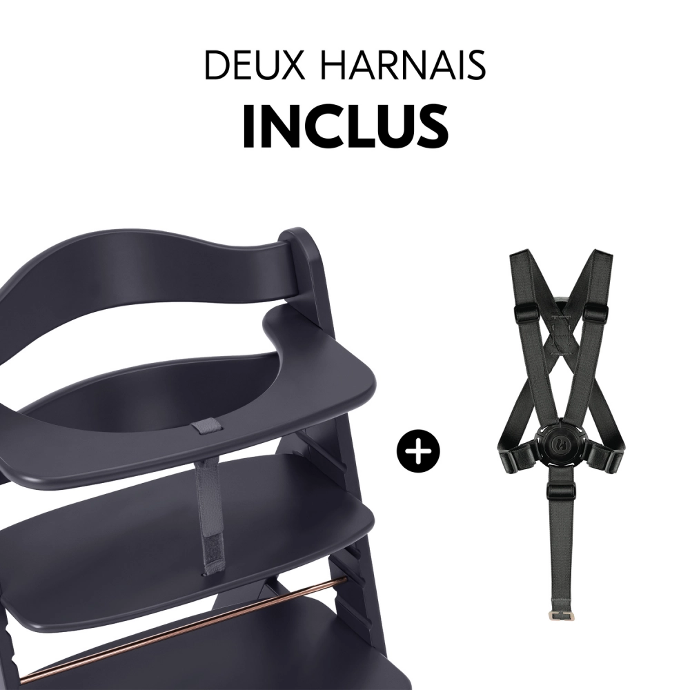 Chaise Haute Hauck Alpha+ - Dark Grey