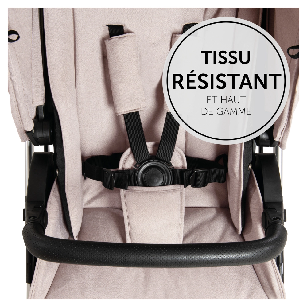 Poussette Hauck Vision X + Nacelle - Melange Beige