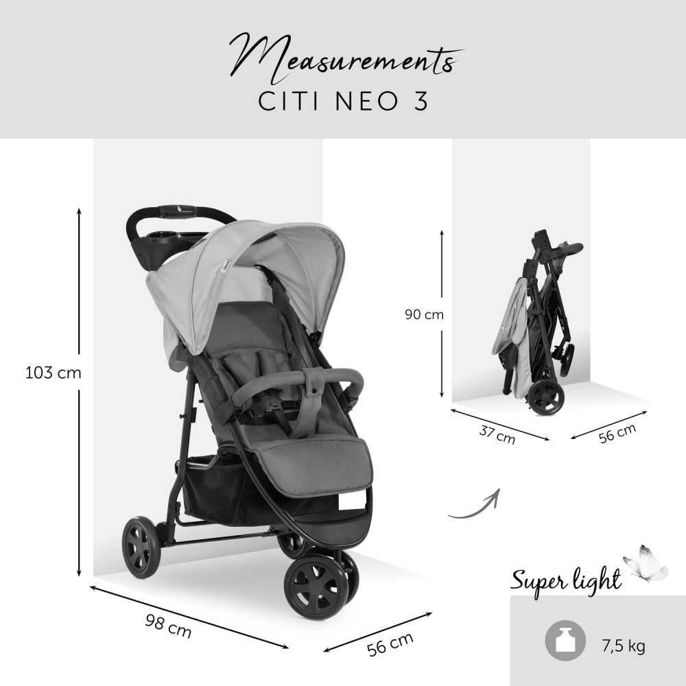 Poussette Hauck Citi Neo 3 - Grey