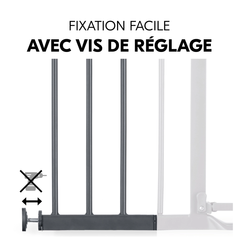 Extension 21cm Barrière de Sécurité Hauck - Dark Grey