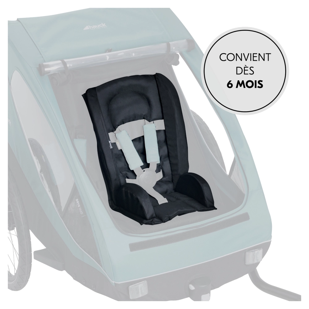Coussin d'assise pour remorques de vélo Bike Trailer Comfort Seat Black - Black