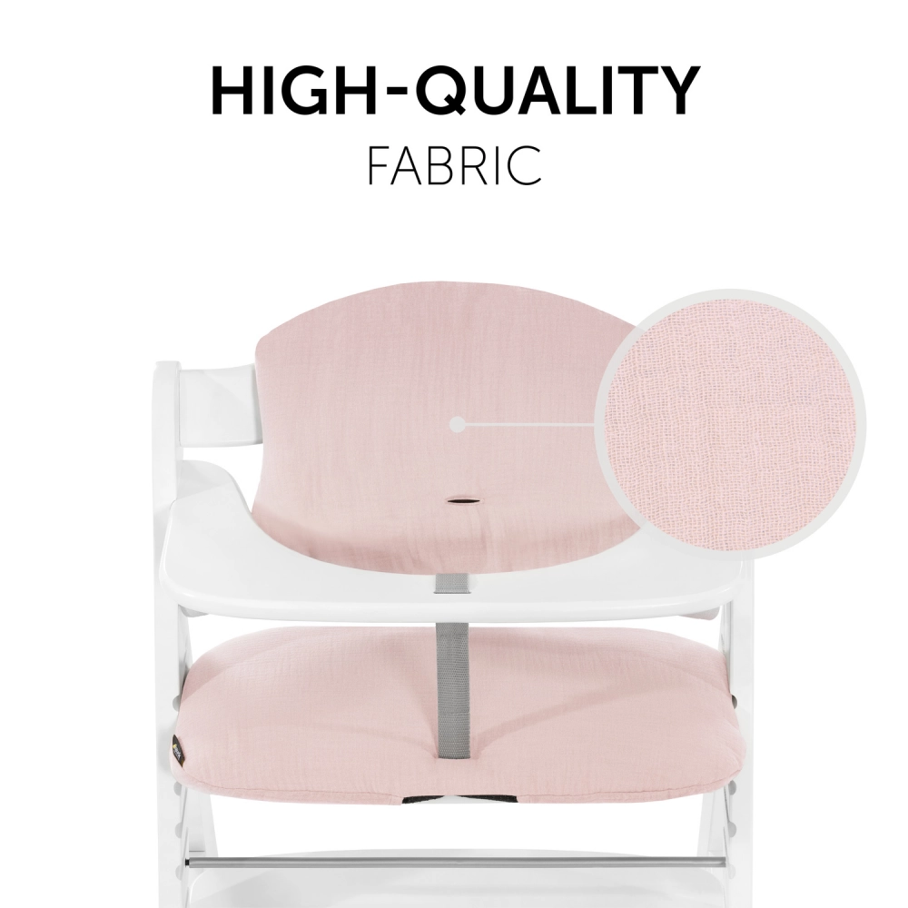 Coussin Chaise Haute Hauck Select - Muslin Mineral Rose