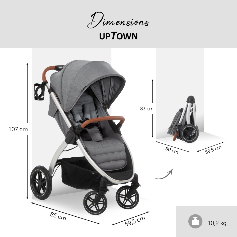 Poussette Hauck Uptown - Melange Grey