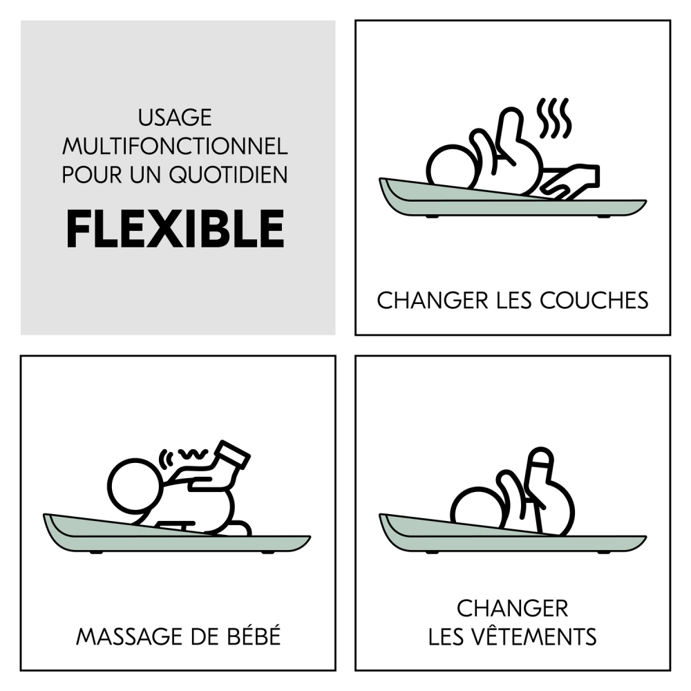 Matelas à Langer Hauck Change N Clean - Sage