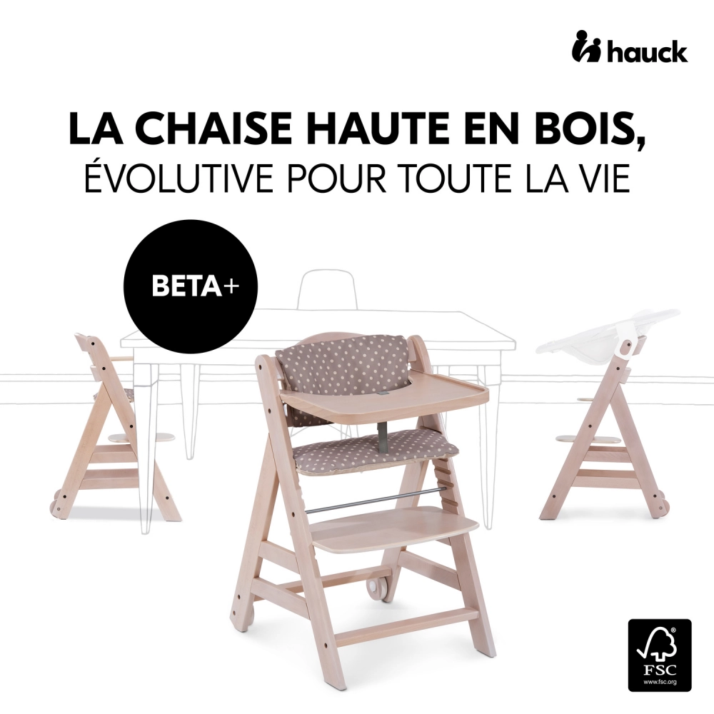 Chaise Haute Hauck Beta+ - Whitewashed