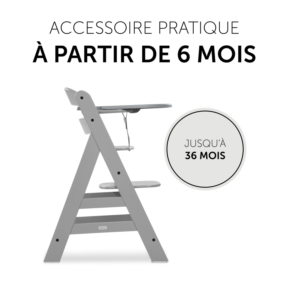 Plateau Repas Hauck Alpha Click - Grey