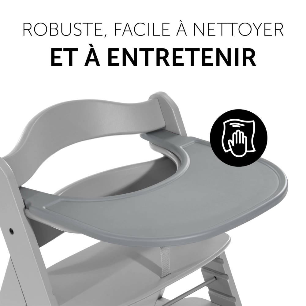 Plateau Repas Hauck Alpha Click - Grey