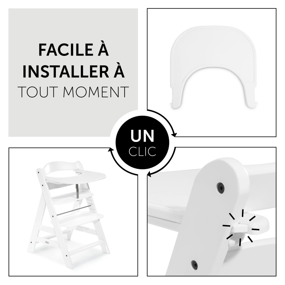 Plateau Repas Hauck Alpha Click - White