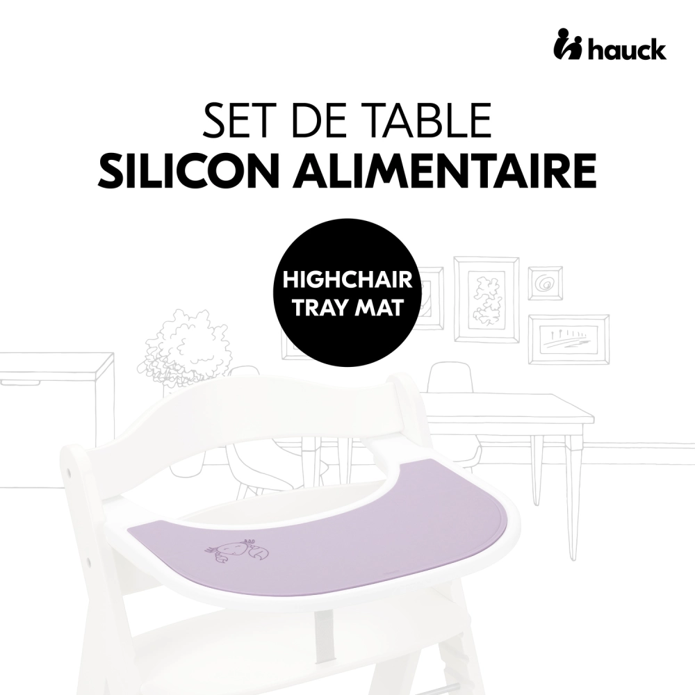 Protection Silicone Plateau Repas Hauck - Crab Lavender