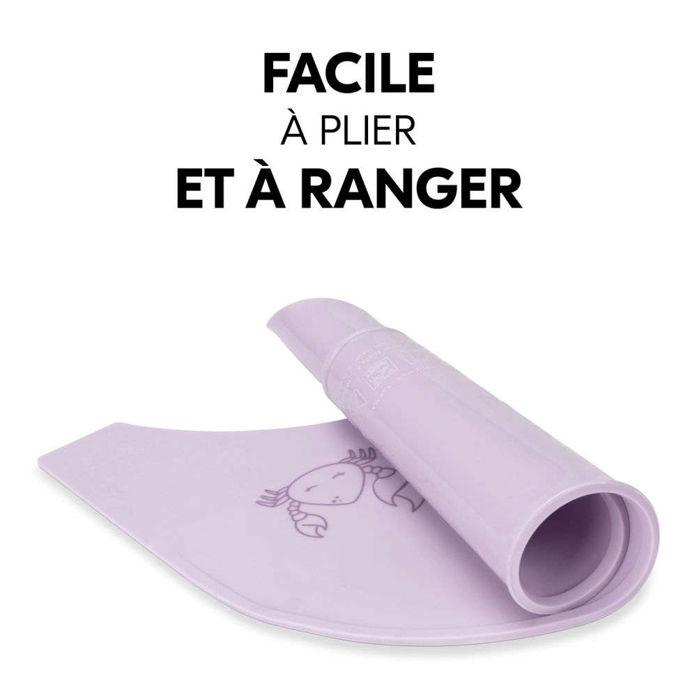 Protection Silicone Plateau Repas Hauck - Crab Lavender
