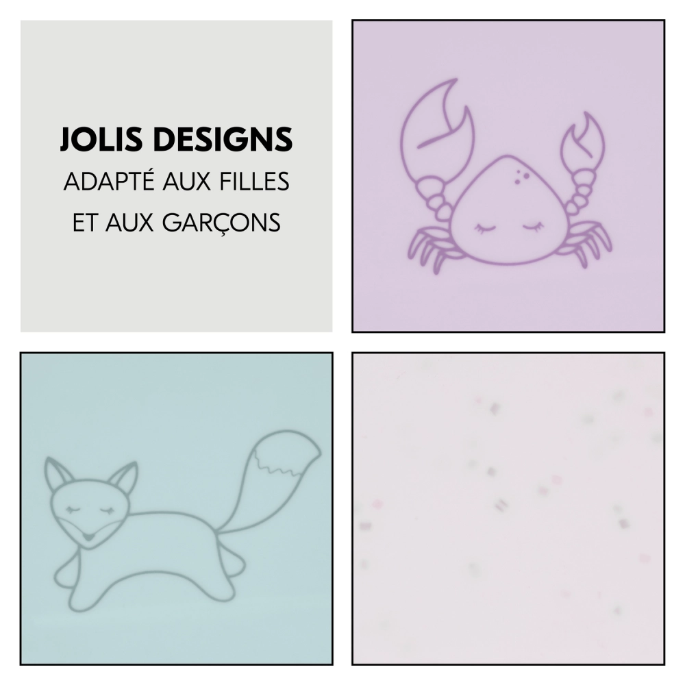 Protection Silicone Plateau Repas Hauck - Crab Lavender