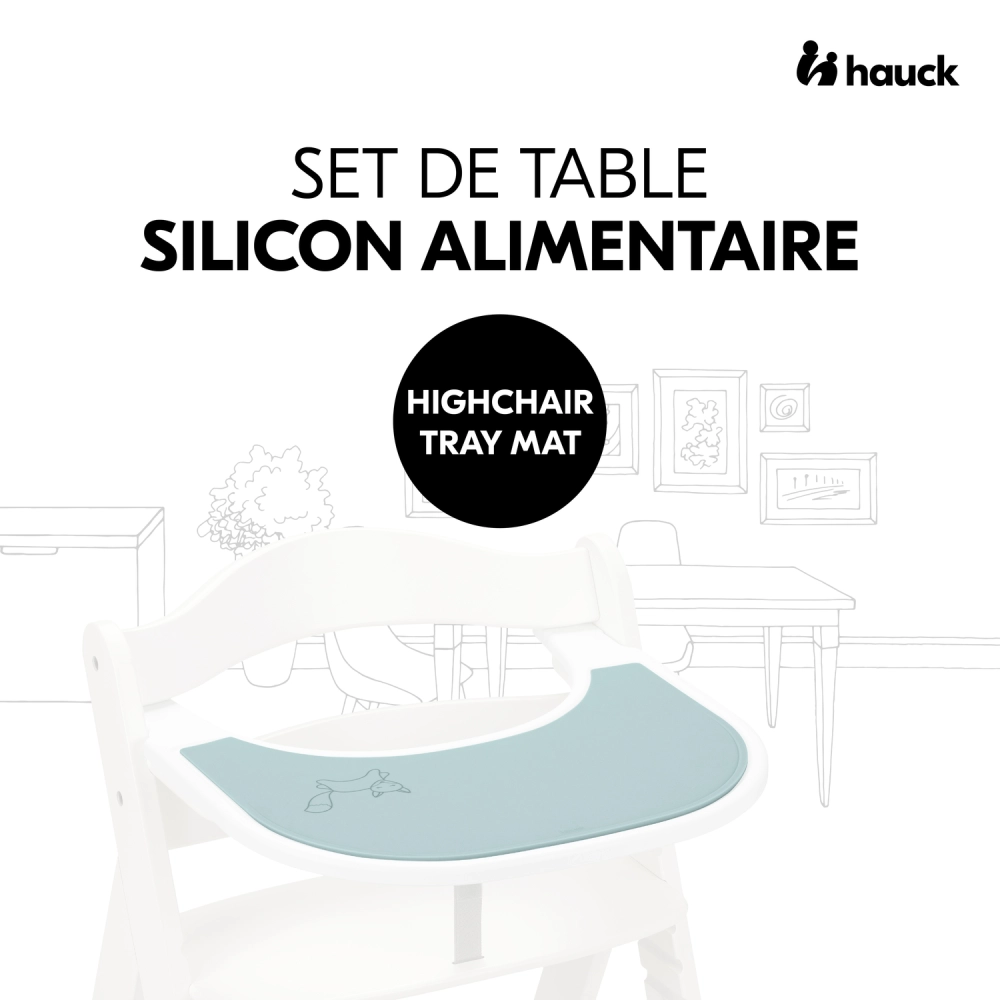 Protection Silicone Plateau Repas Hauck - Mint Fox