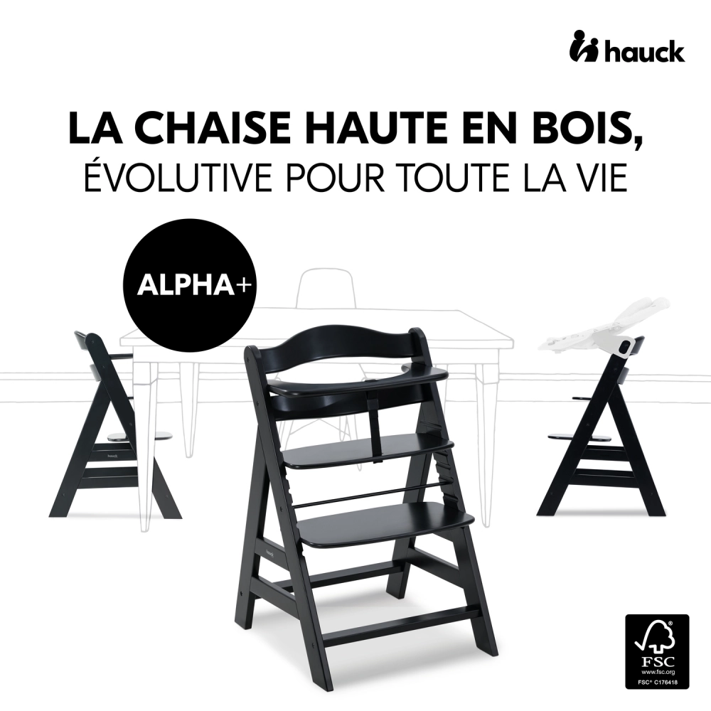 Chaise Haute Hauck Alpha+ - Black