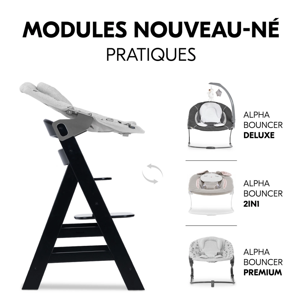 Chaise Haute Hauck Alpha+ - Black