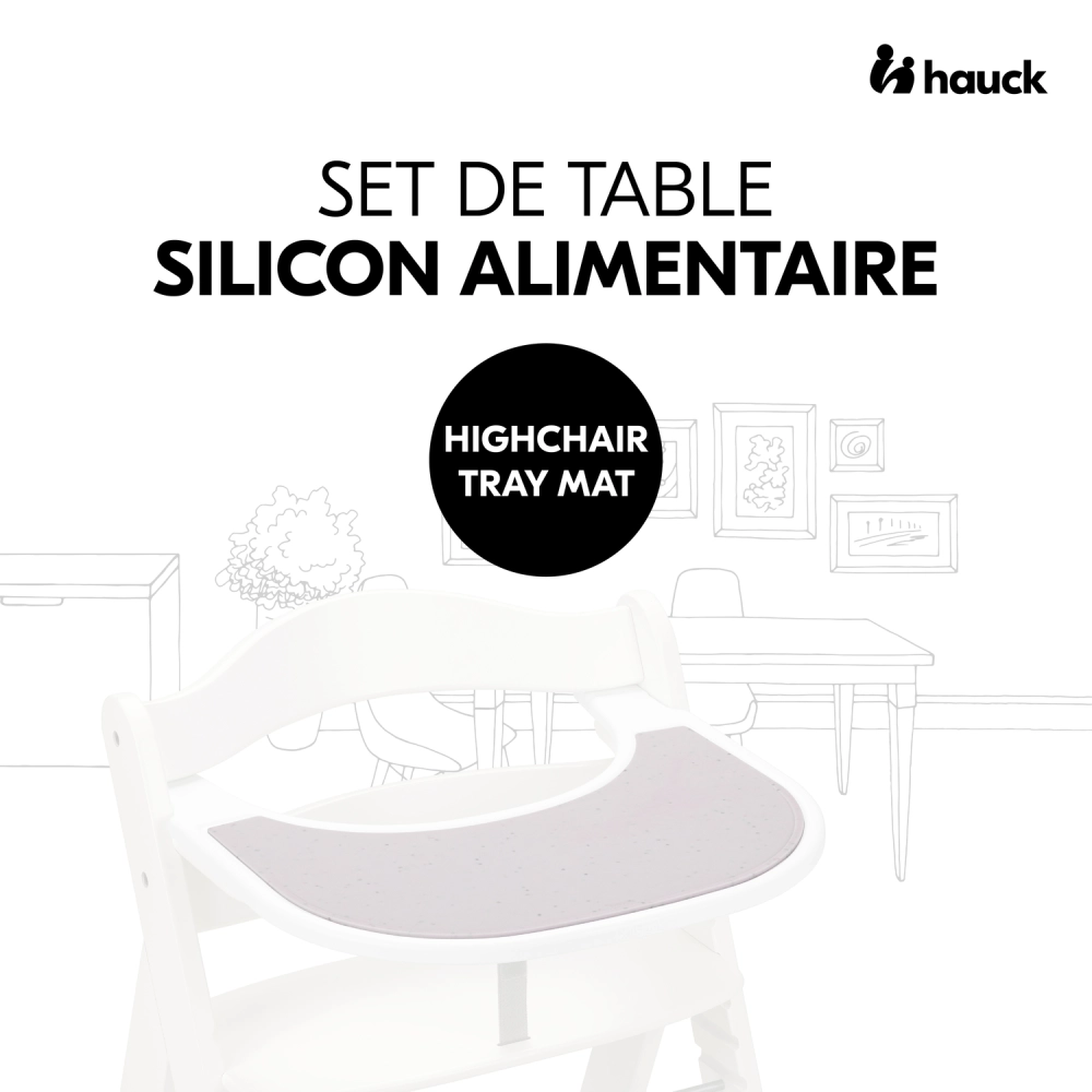 Protection Silicone Plateau Repas Hauck - Speckle Beige