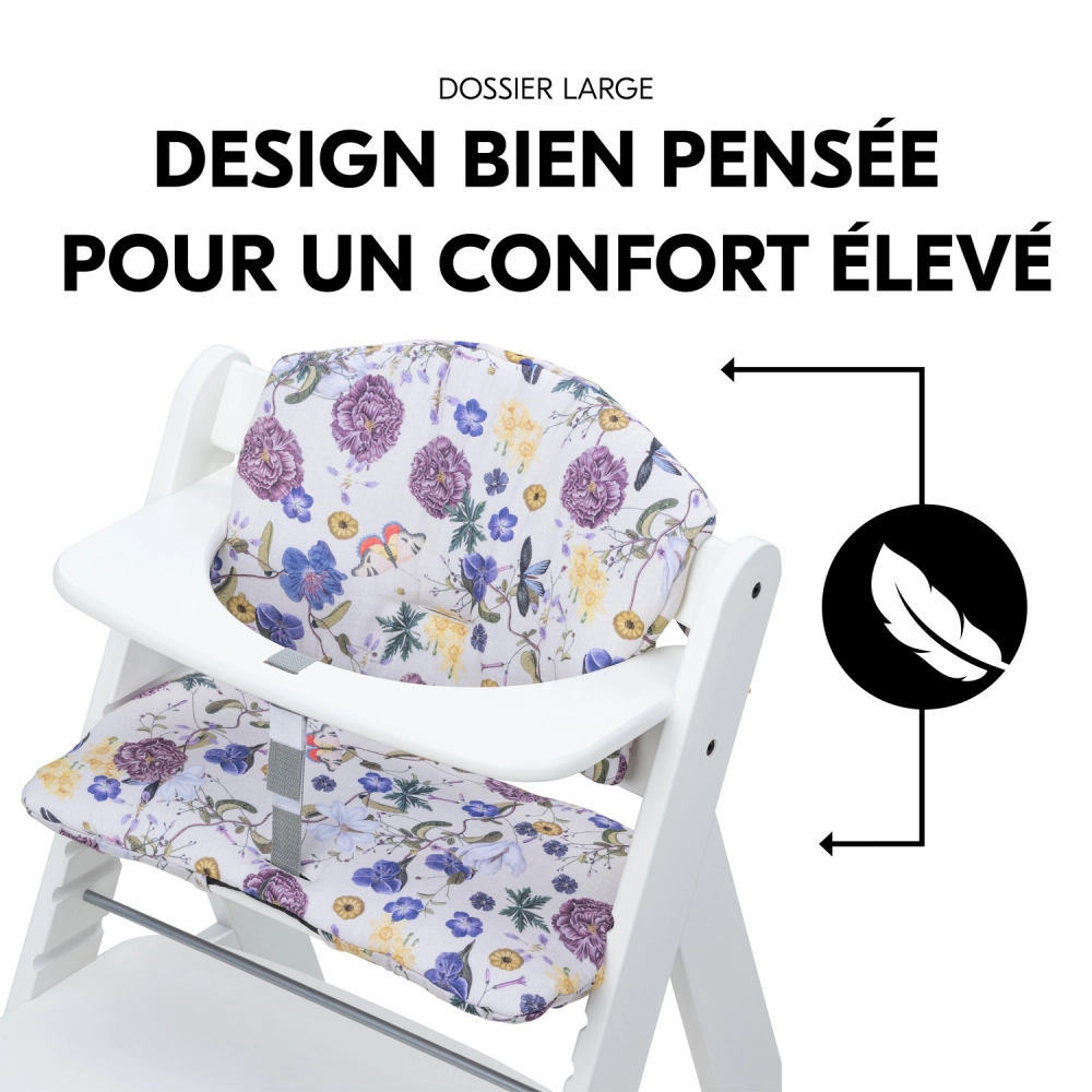 Coussin Chaise Haute Hauck Alpha+ - Beige Floral