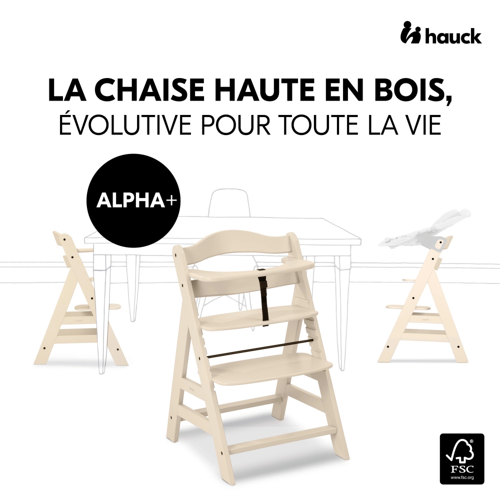 Chaise Haute Hauck Alpha+ - Vanilla
