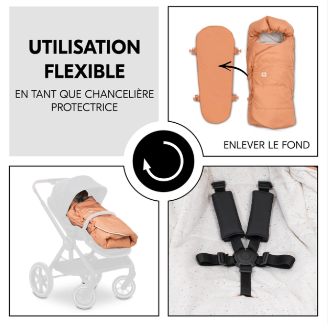 Chancelière 3-en-1 Hauck Carry N Play - Dots Cork