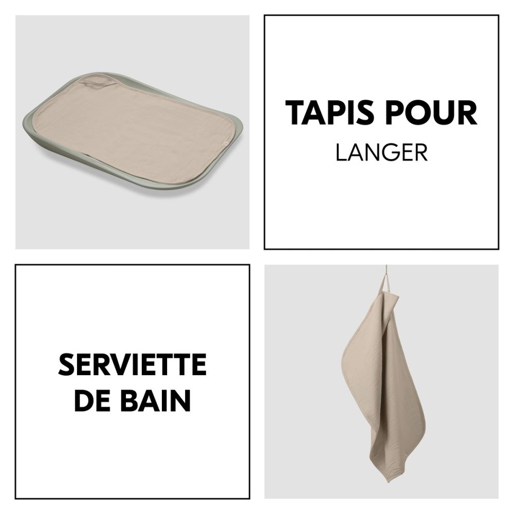 Housse de matelas à langer Changing Mat Liner Beige - Beige